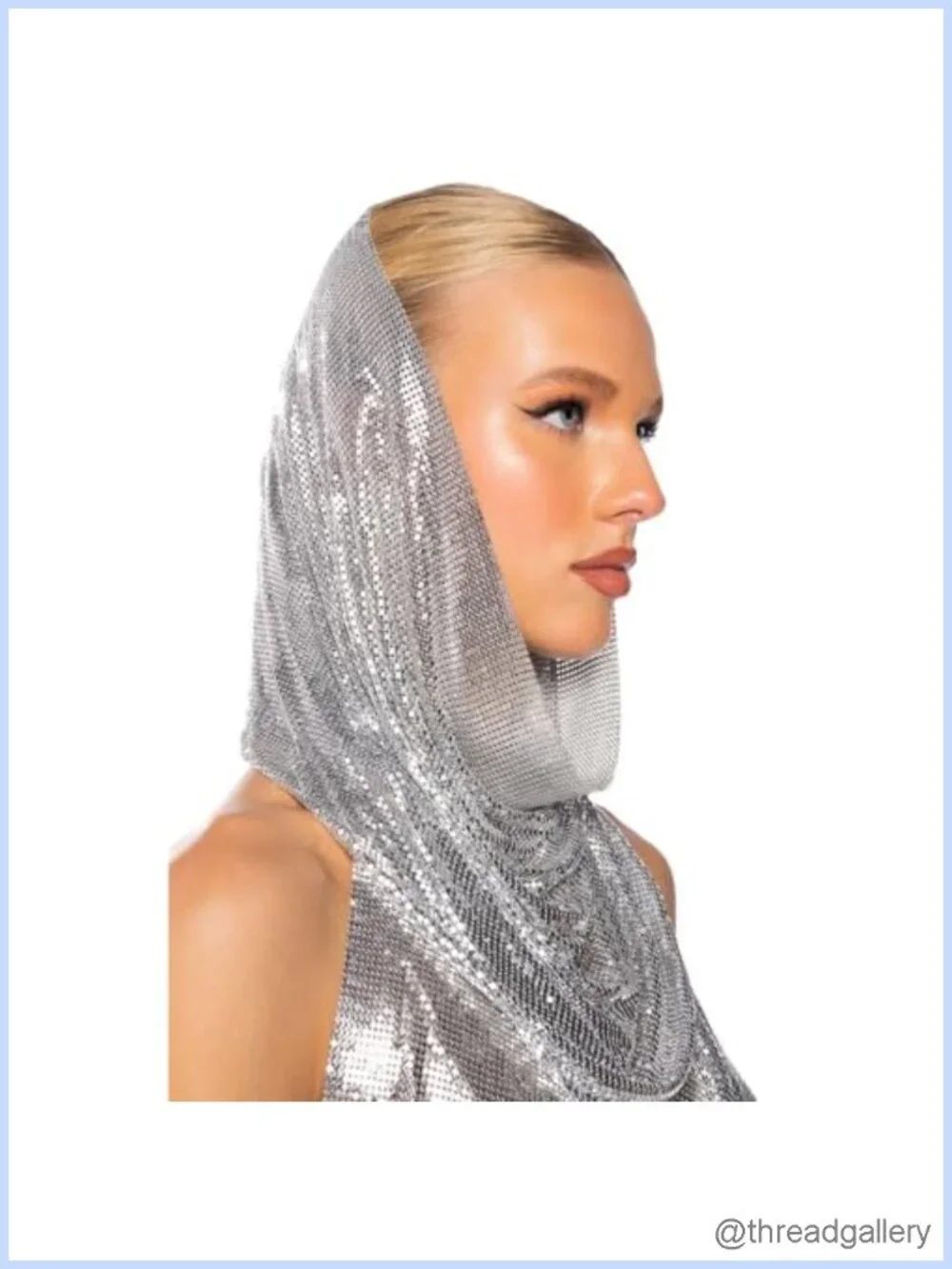 Metallic Sequins Hijab Head Scarf Hair Wrap Turban Headwear for Women